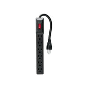 Multicontacto 16 AWG doméstico económico 6 entradas, negro