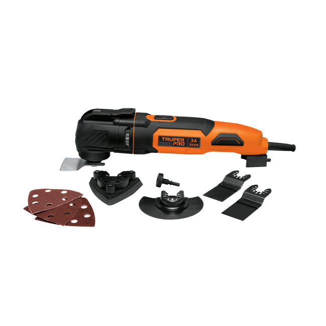 Multiherramienta 350W con 9 accesorios, TRUPER PRO