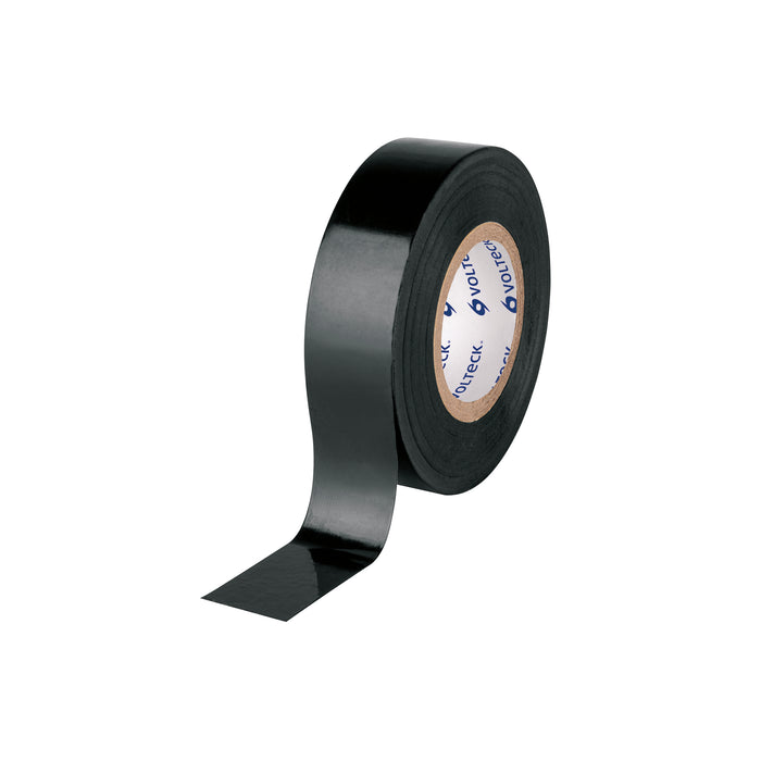 Cinta de aislar de 18 m x 19 mm, negra, VOLTECK