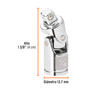 Nudo universal para dados con cuadro de 1/4', TRUPER