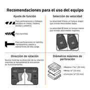 Rotomartillo/destornillador 1/2', 20V, 70Nm, 2 baterías 2Ah