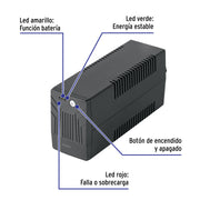 No Break 500 VA / 240 W con 4 contactos, VOLTECK