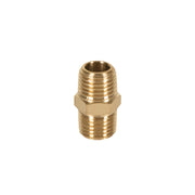Niple de latón, macho-macho, cuerda 1/4' NPT, TRUPER