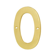 Número 0 de latón sólido 4', latón brillante, HERMEX