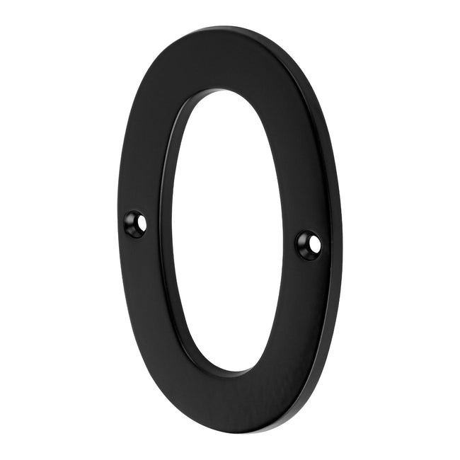 Número 0 de latón sólido 4', negro, HERMEX