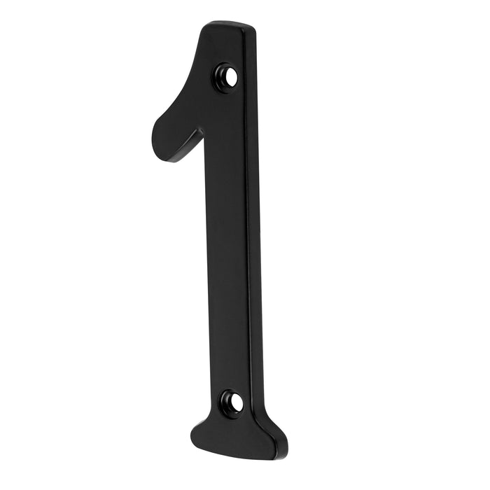Número 1 de latón sólido 4', negro, HERMEX