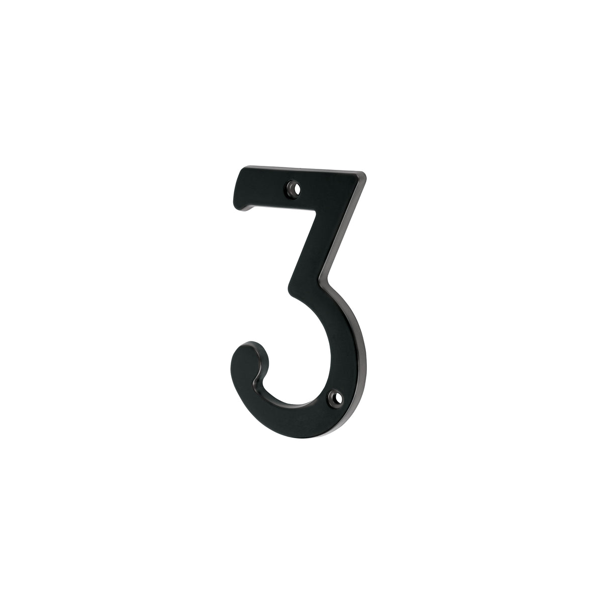 Número 3 de latón sólido 4', negro, HERMEX