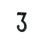 Número 3 de latón sólido 4', negro, HERMEX