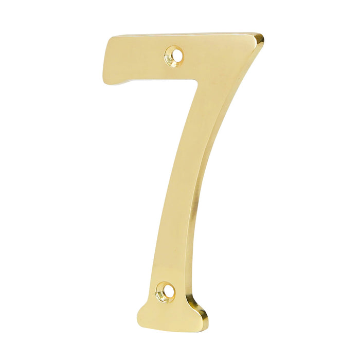 Número 7 de latón sólido 4', latón brillante, HERMEX