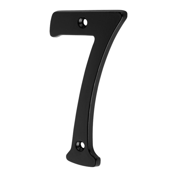 Número 7 de latón sólido 4', negro, HERMEX