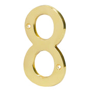 Número 8 de latón sólido 4', latón brillante, HERMEX