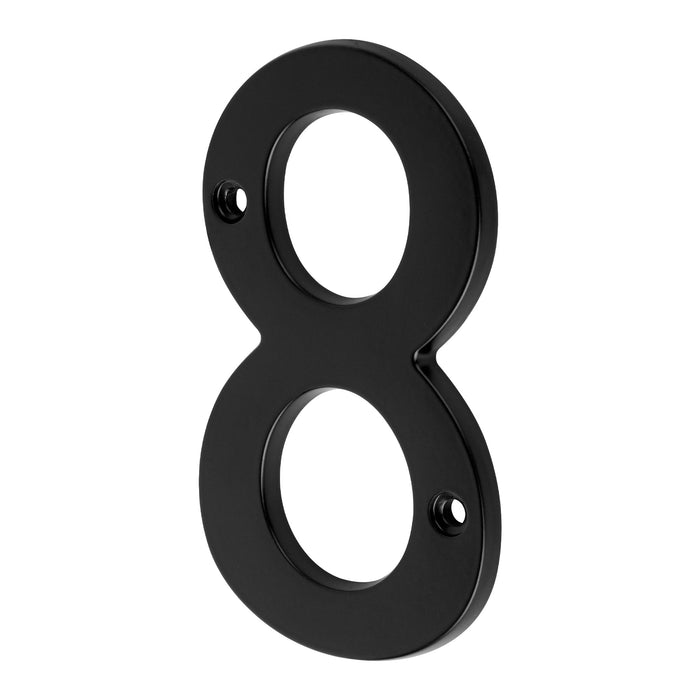 Número 8 de latón sólido 4', negro, HERMEX