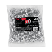 Bolsa c/40 nudos (perros) de hierro p/cable de 1/4', FIERO