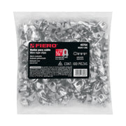 Bolsa c/100 nudos (perros) de hierro p/cable de 1/8', FIERO