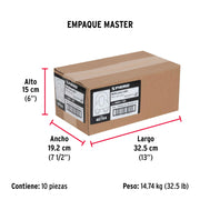 Bolsa c/100 nudos (perros) de hierro p/cable de 1/8', FIERO