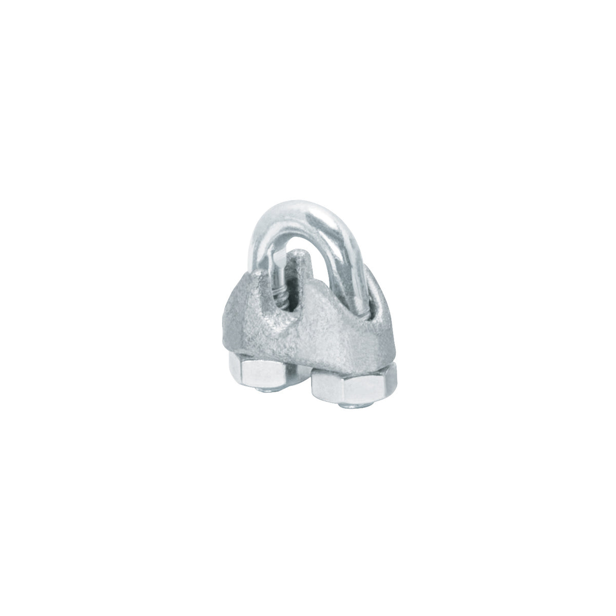 Blíster c/2 nudos (perros) de hierro p/cable de 3/16', FIERO