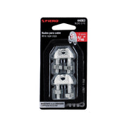 Blíster c/2 nudos (perros) de hierro p/cable de 3/16', FIERO
