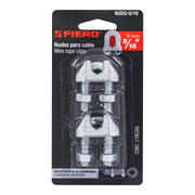 Blíster c/2 nudos (perros) de hierro p/cable de 5/16', FIERO