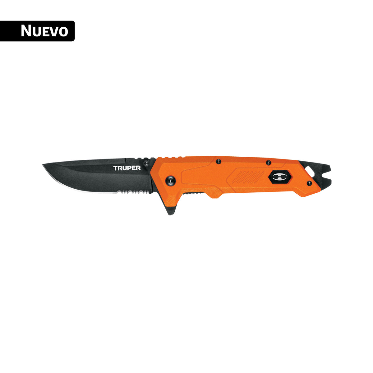 Navaja abatible 3-1/2', mango fibra de vidrio, TRUPER