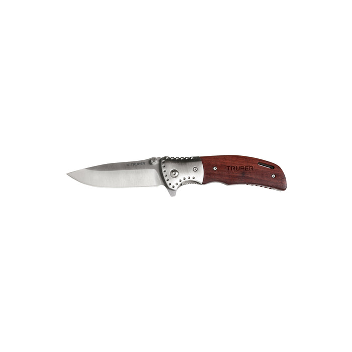 Navaja abatible 4-3/4' mango de madera, TRUPER