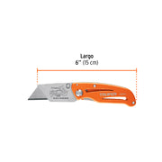 Navaja abatible 6' cuerpo de aluminio y acero inox, TRUPER