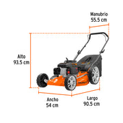 Podadora con motor a gasolina de 5 HP, 20' de corte, TRUPER