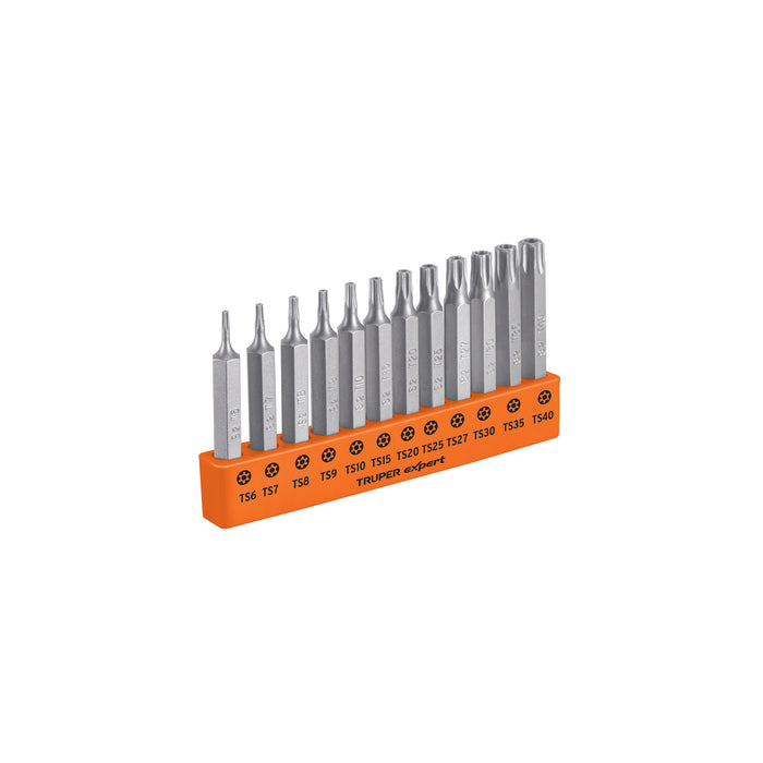 Juego de 12 puntas torx combinadas c/seguro largo 2', EXPERT