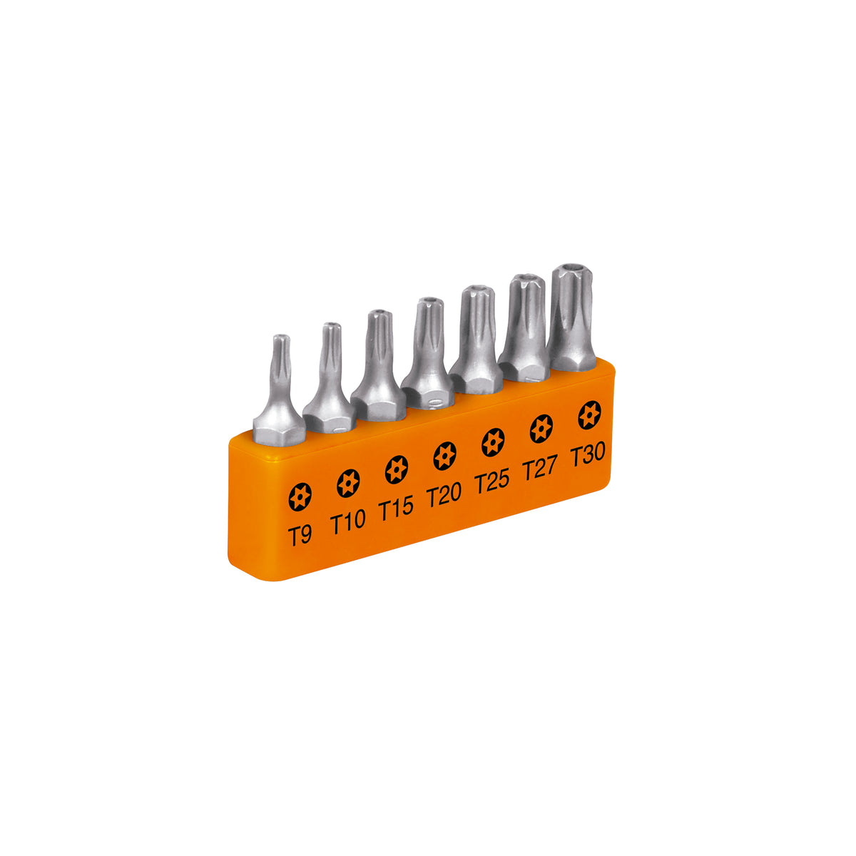 Juego de 7 puntas torx combinadas c/seguro largo 1', EXPERT