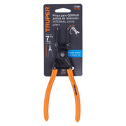 Pinza punta recta 7' para cerrar anillos, mango de PVC