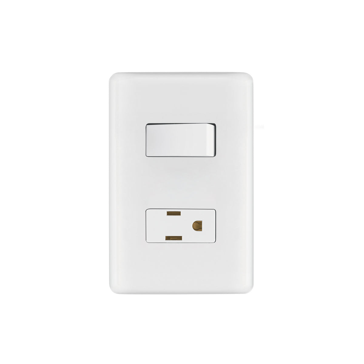 Placa armada contacto e interruptor sencillo, VOLTECK BASIC