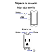 Placa armada contacto e interruptor sencillo, VOLTECK BASIC