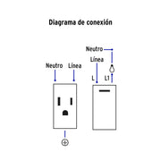 Placa armada acero interruptor y contacto 1 módulo, Lisboa
