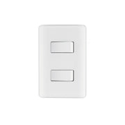Placa armada con 2 interruptores sencillos, VOLTECK BASIC