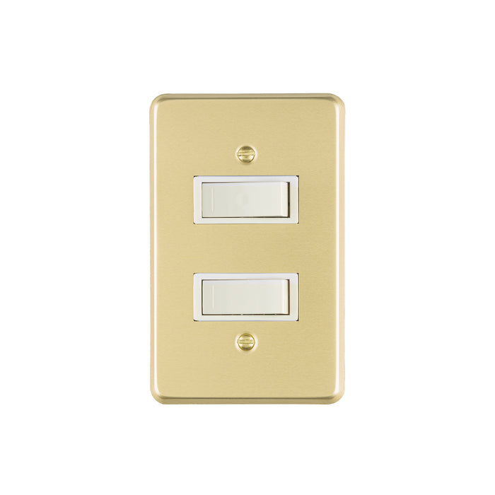 Placa armada 2 interruptores sencillos, línea Económica