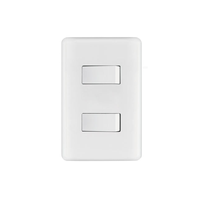 Placa armada 1 interruptor sencillo + 1 de 3 vías, BASIC