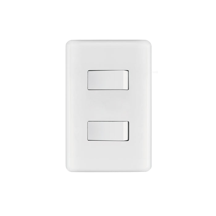Placa armada 1 interruptor sencillo + 1 de 3 vías, BASIC