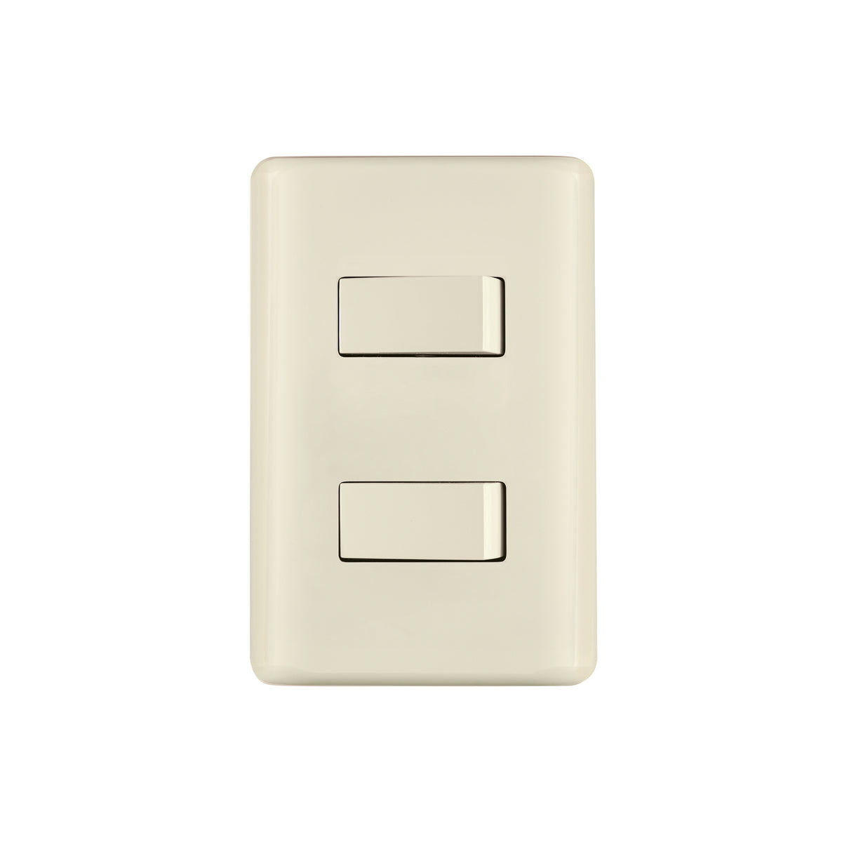 Placa armada 1 interruptor y 1 escalera, marfil, BASIC