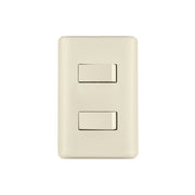 Placa armada 1 interruptor y 1 escalera, marfil, BASIC