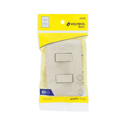 Placa armada 1 interruptor y 1 escalera, marfil, BASIC
