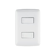Placa armada 1 interruptor 1 escalera,blanco, línea Italiana