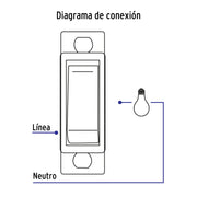 Placa armada 2 interruptores sencillos, línea Económica