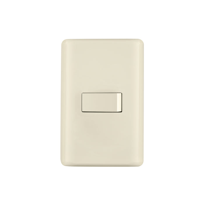 Placa armada 1 interruptor sencillo, marfil, VOLTECK