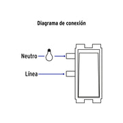 Placa armada 1 interruptor sencillo, marfil, VOLTECK