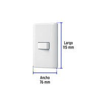 Placa armada con 1 interruptor sencillo, VOLTECK BASIC
