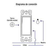 Placa armada con interruptor sencillo Classic, VOLTECK