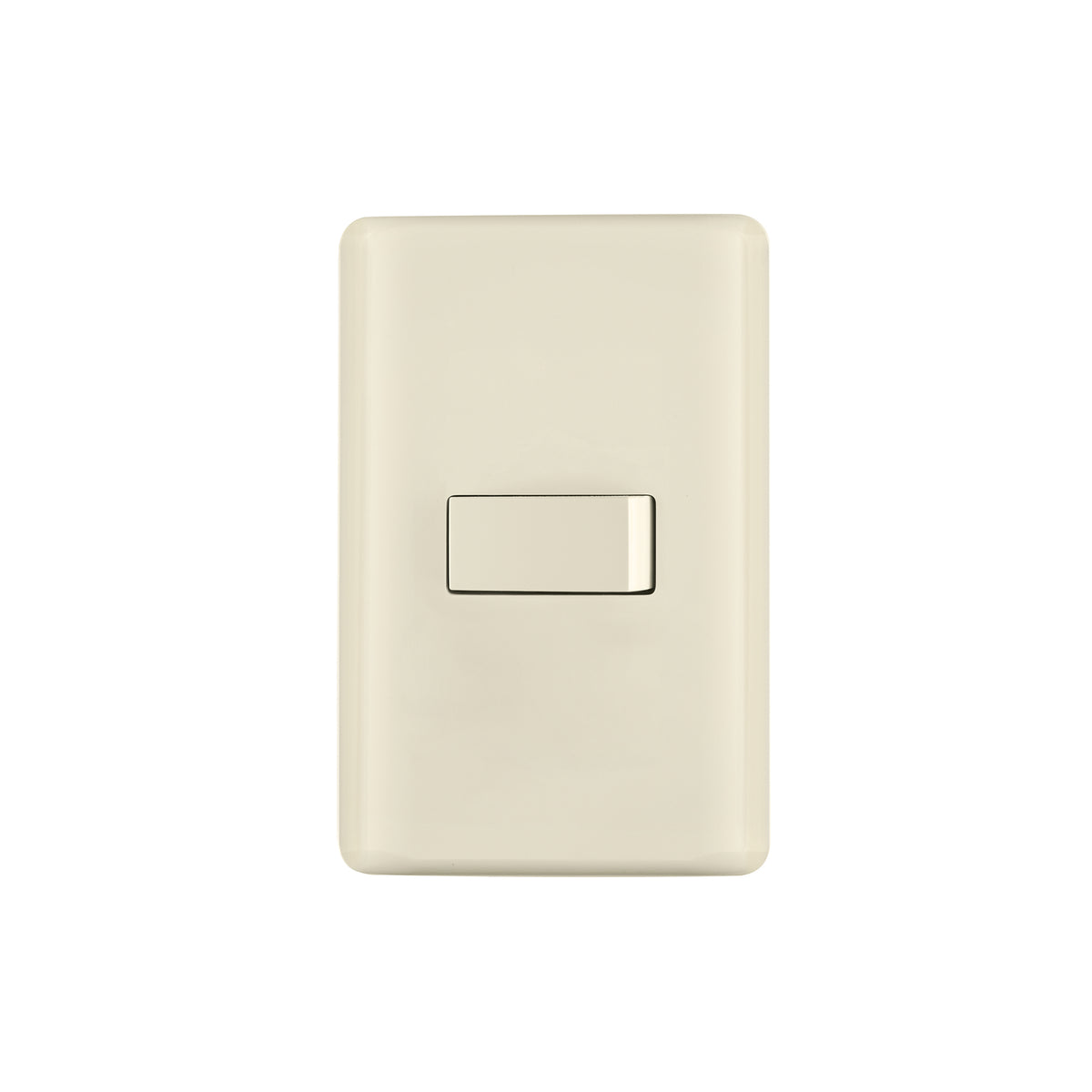 Placa armada 1 interruptor de escalera, marfil, BASIC