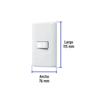 Placa armada con 1 interruptor de 3 vías, VOLTECK BASIC