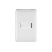 Placa armada 1 interruptor escalera, blanco, línea Italiana