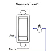 Placa armada con interruptor sencillo, línea Económica