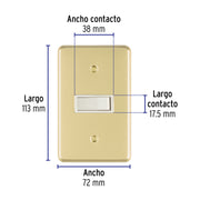 Placa armada con interruptor sencillo, línea Económica
